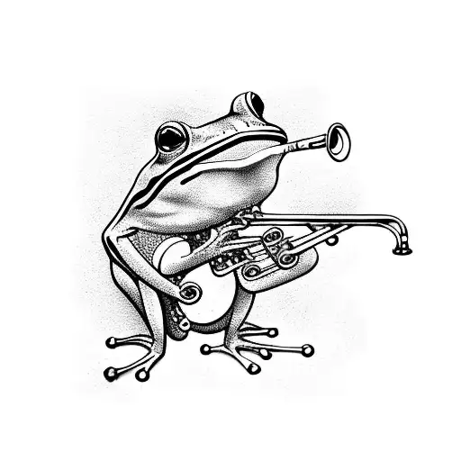 Frog Playing Trumpet