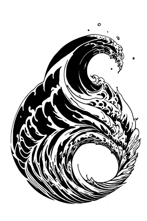 Geometric Sea Wave Merging