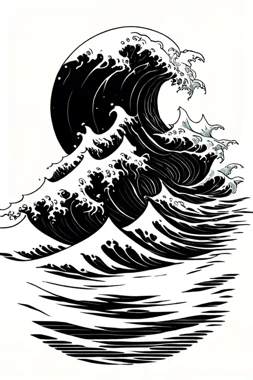 Geometric Sea Wave Merging
