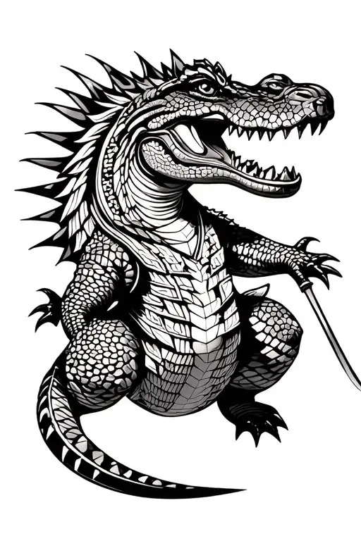 Samurai Alligator Full Body