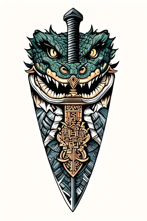 Alligator Samurai Sword