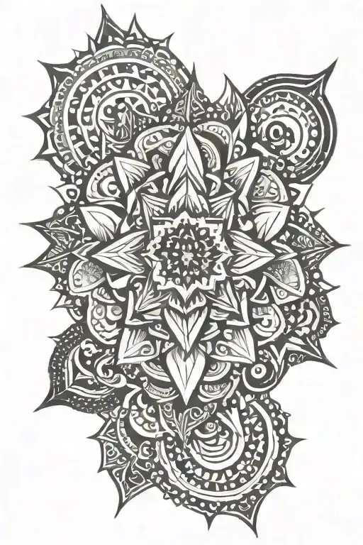 Mandala Design Incorporating Elements