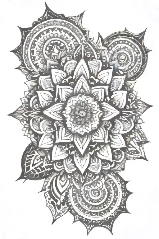 Mandala Design Incorporating Elements