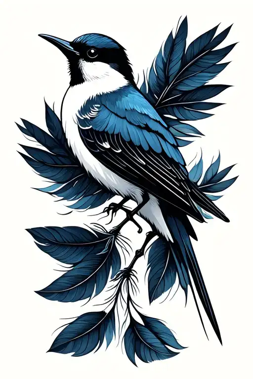 Scissortail Flycatcher With Long Tail Feathers Hanging