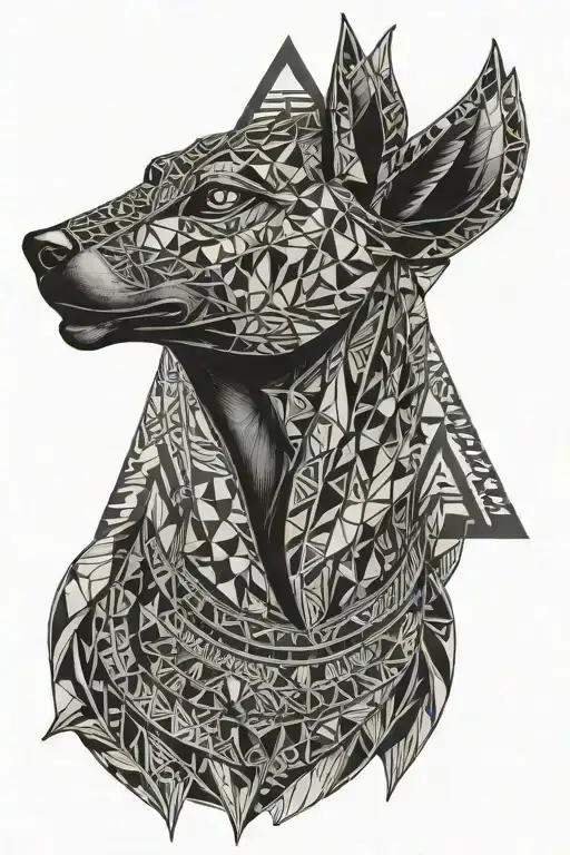 Anubis With Pyramids