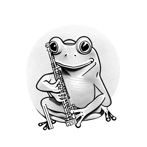 Frog Playing Clarinet