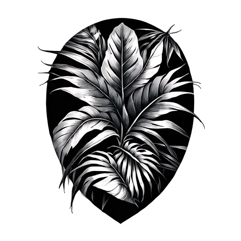 Tropical That Will Cover Existing Tattoo Design