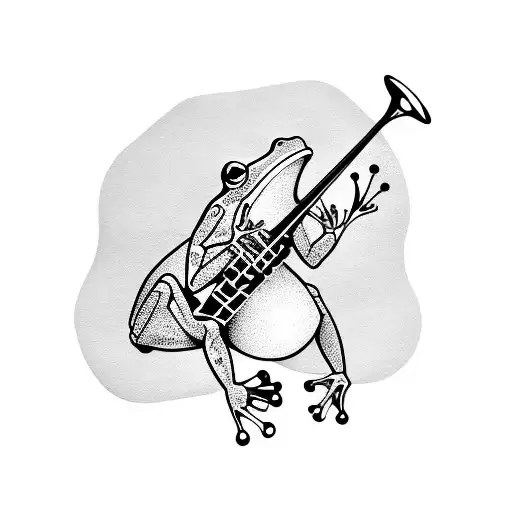 Frog Playing Trumpet