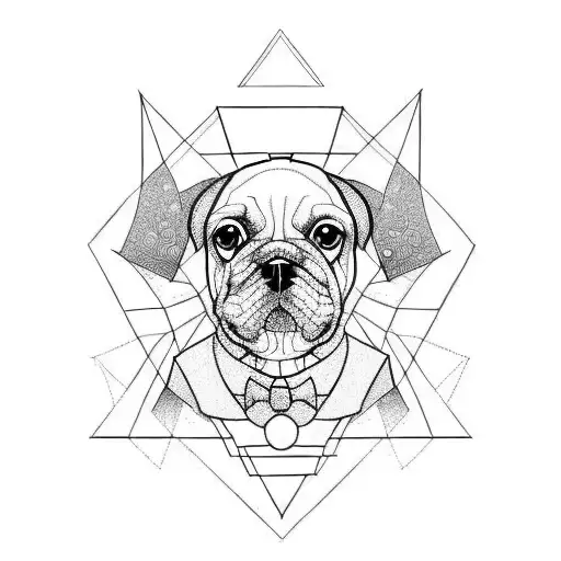 Dog Full Body Sitting Down