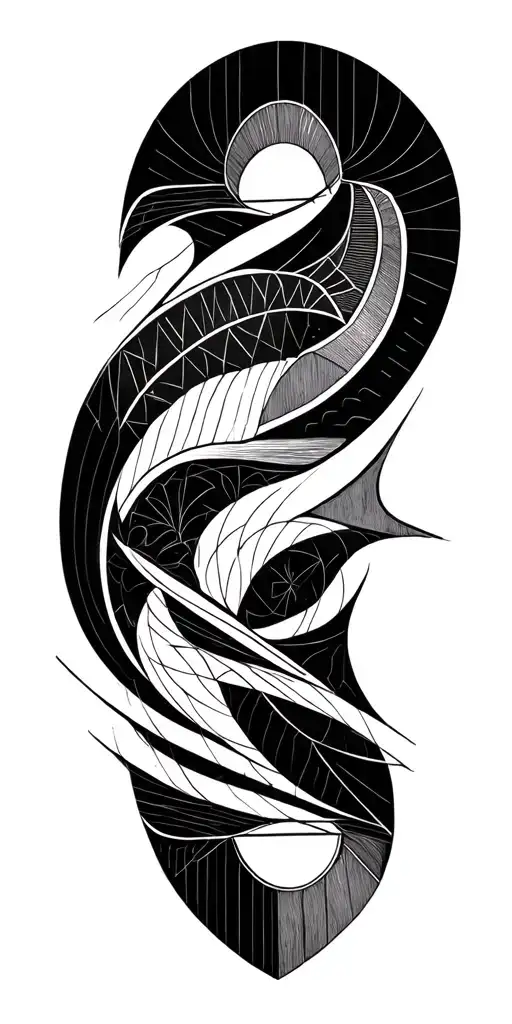 Blackwork Geometric Design Incorporating