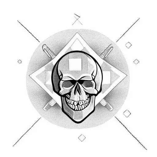 Motorbike Skull Dice And Chess