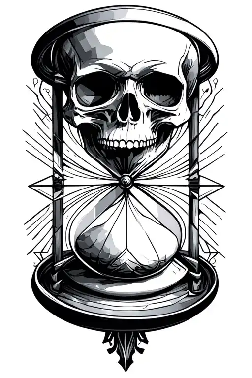 Skull And Hour Glass
