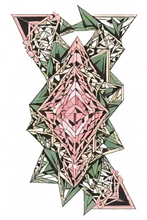 Pink Tourmaline Emerald Shape Simple Diamond Ribbon