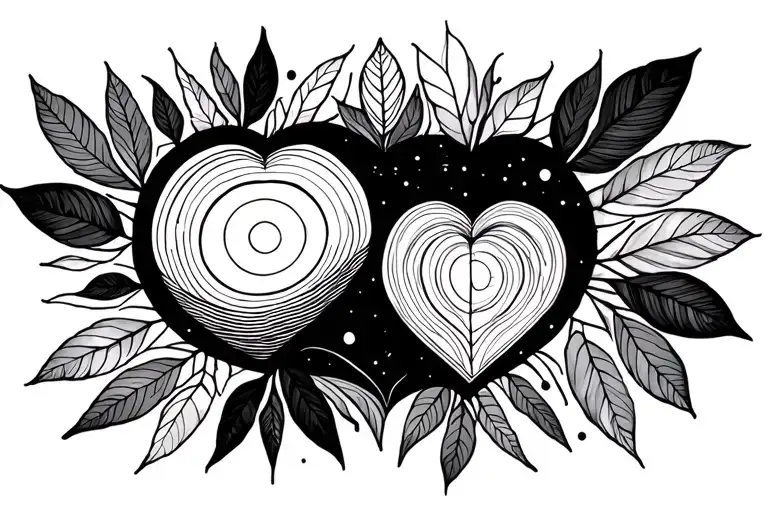 Hippie Leafs Heart Long Lines Solar System