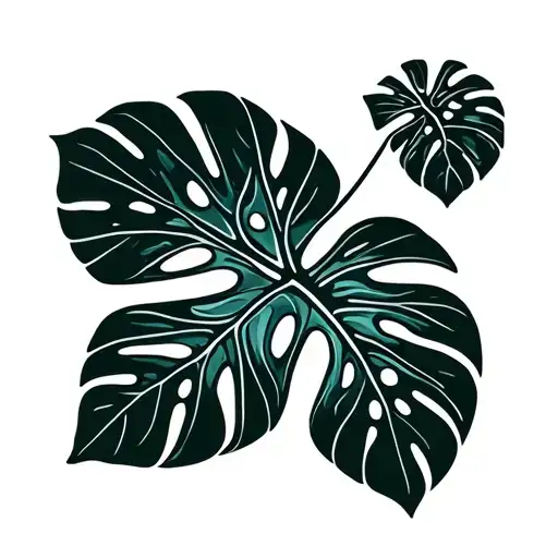 Monstera Leaf With Semicolon Incorporated