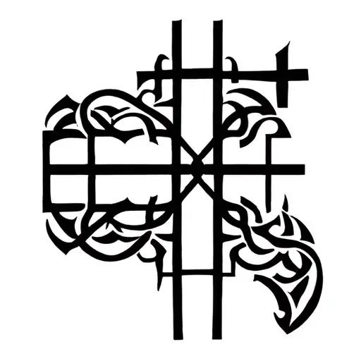 Christian Cross With Armenian Ornament