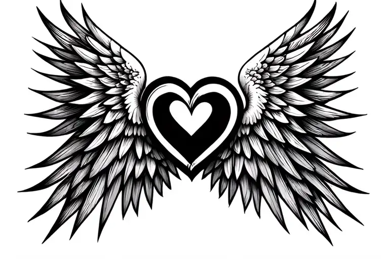 Heart Wings And Infinity Sign