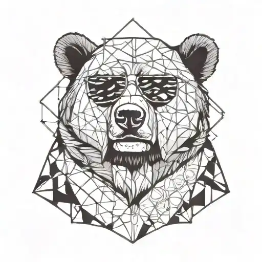 Papa Bear Chilling At The Beach With Sunglasses