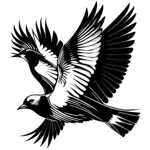 Birds Flying Together