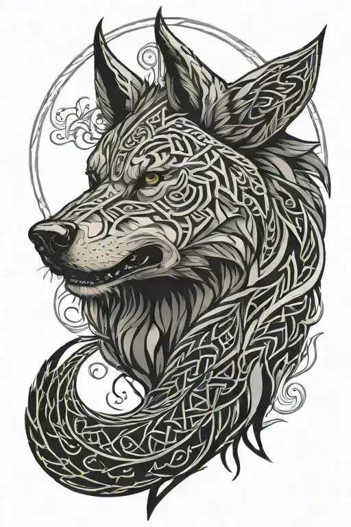 Fenrir With Runes Open Your Heart