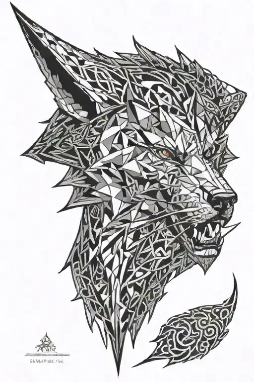 Fenrir With Runes Open Your Heart