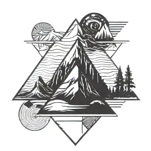 Geometric Triangle Mountain