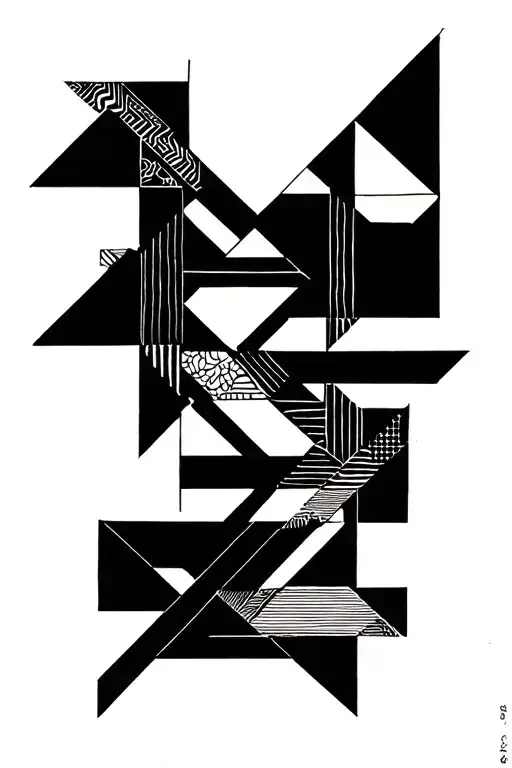 Geometric With Writing Poetry