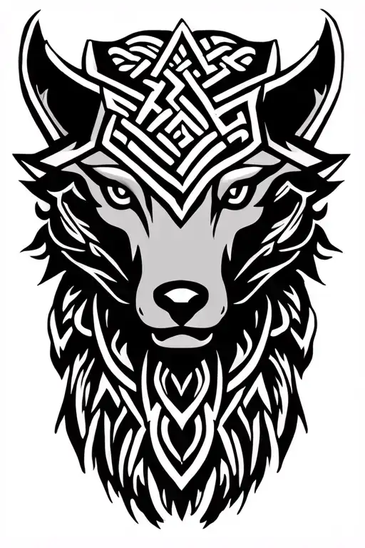 Fenrir Knotwork Viking