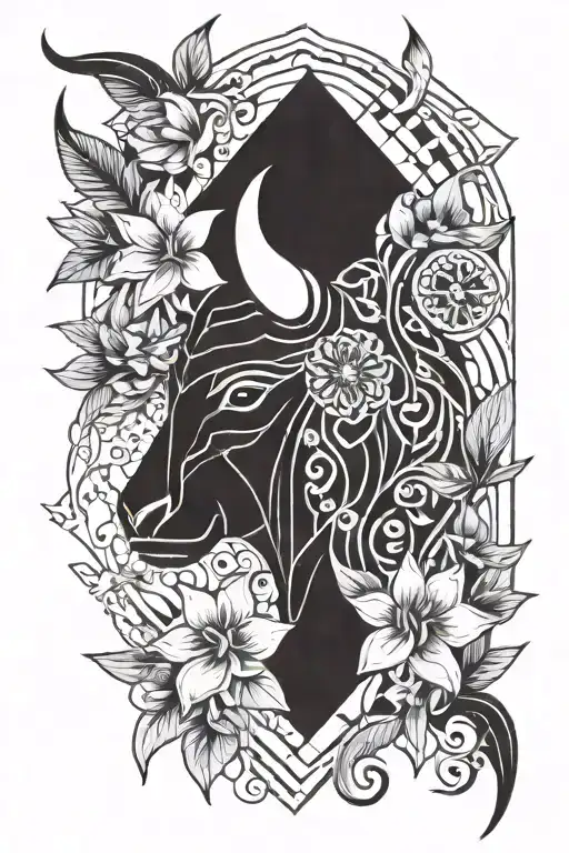 Taurus And Lily Flower