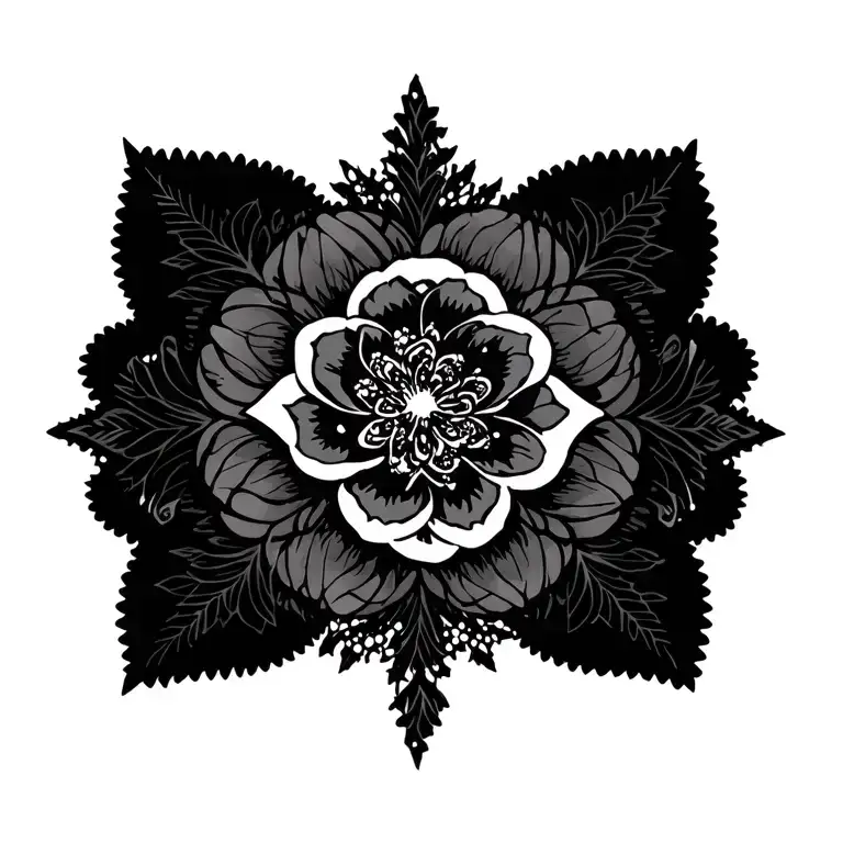 Star Roses With Chandelier Like Lace Patterns