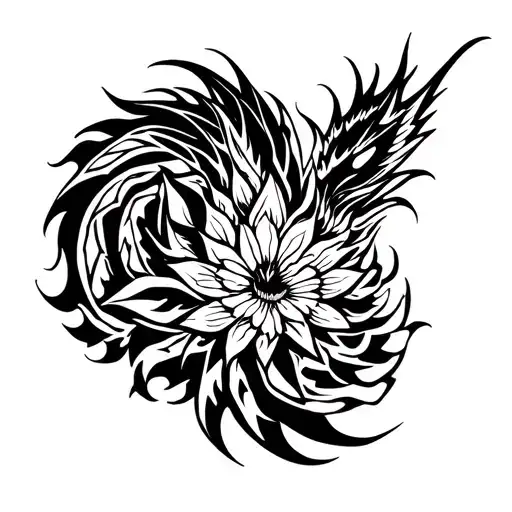 Flower Dragon Tribal