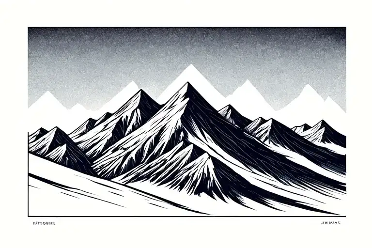 Mountain Range Silhouette Formed