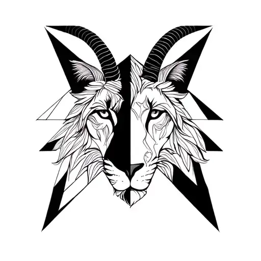 Half And Half Leo And Capricorn Symbol