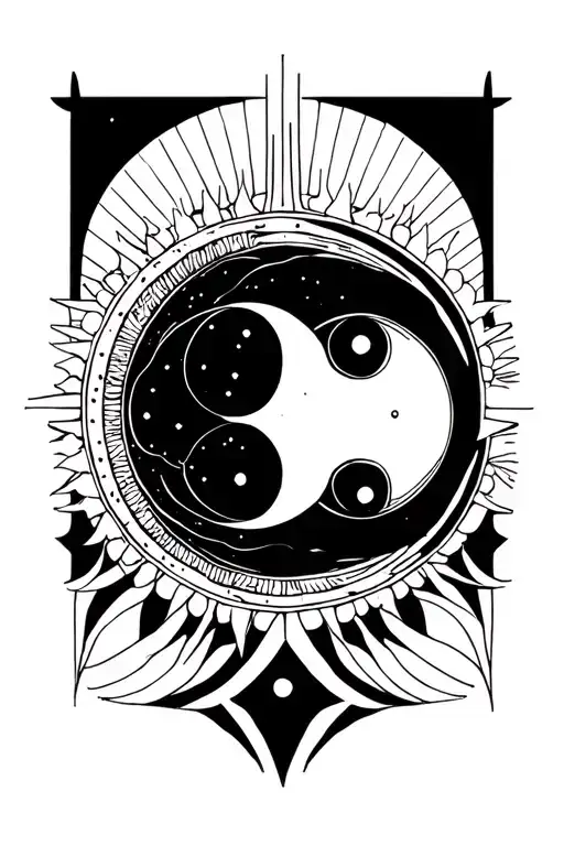 Sun And Moon Surrounded