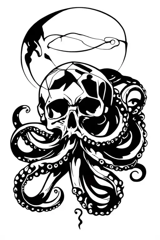 Skull And Octopus Tentacles
