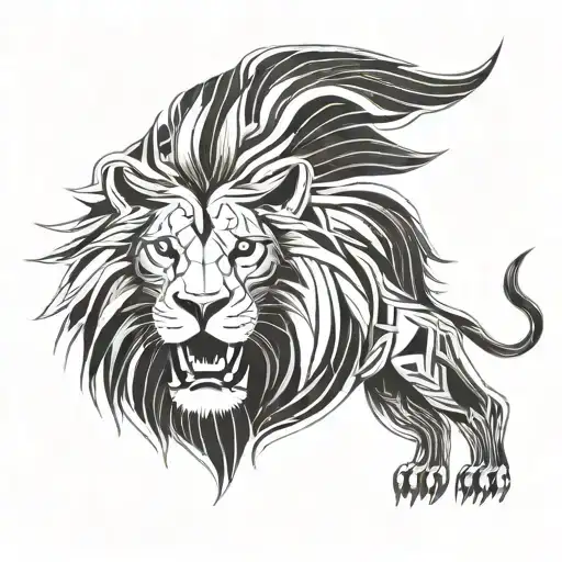 Sun With Lion Of Pride Capital Sin