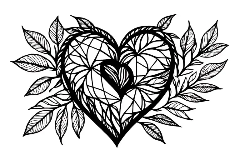 Heart Made From Leaves