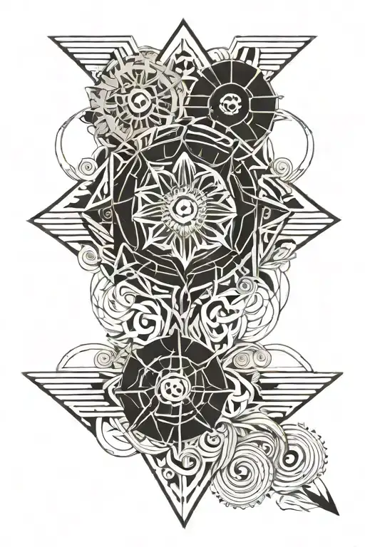 Tattoo Geometry Thin Lines Greek Style Tattoos With