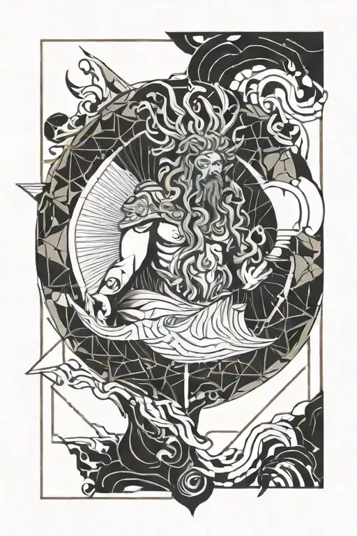 Tattoo Geometry Poseidon