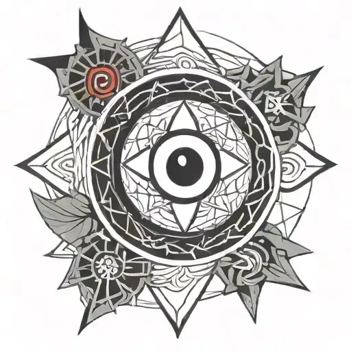 Kimetic Symbolism With Moon Mangekyo Sharingan Shaped