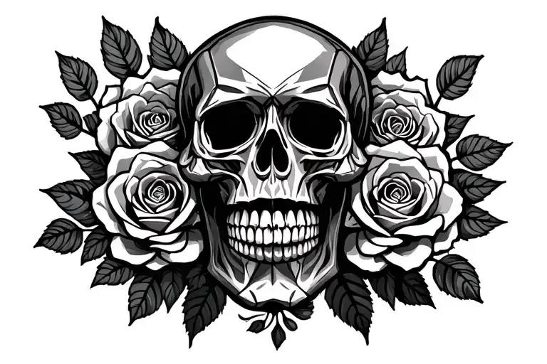Skull And Roses