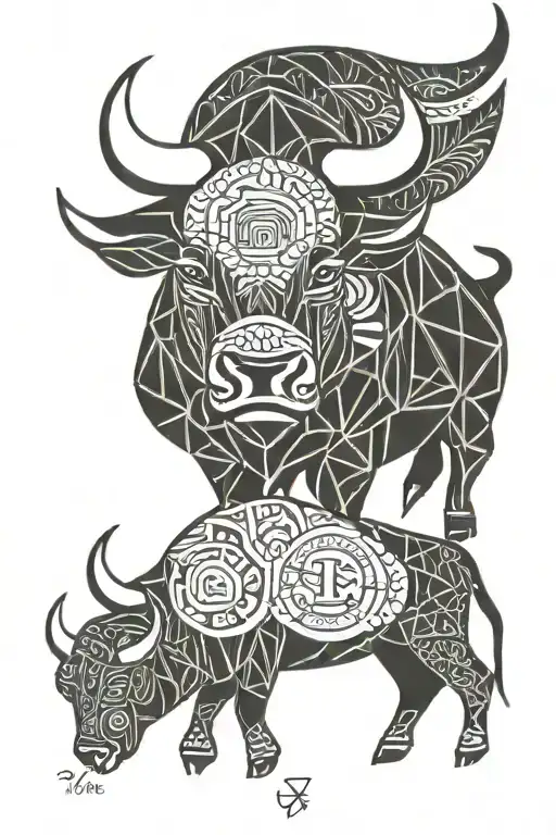 Minimalist 1 Polynesian Bull With Date 29 04 2017 And 29 04 2020 Integrated