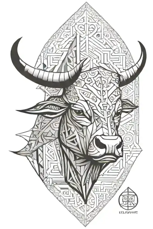 1 Symetric Polynesian Bull Head