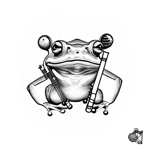Frog Playing Clarinet