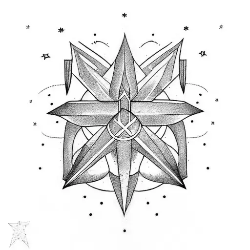 Destiny And Faith With Arrows And Star