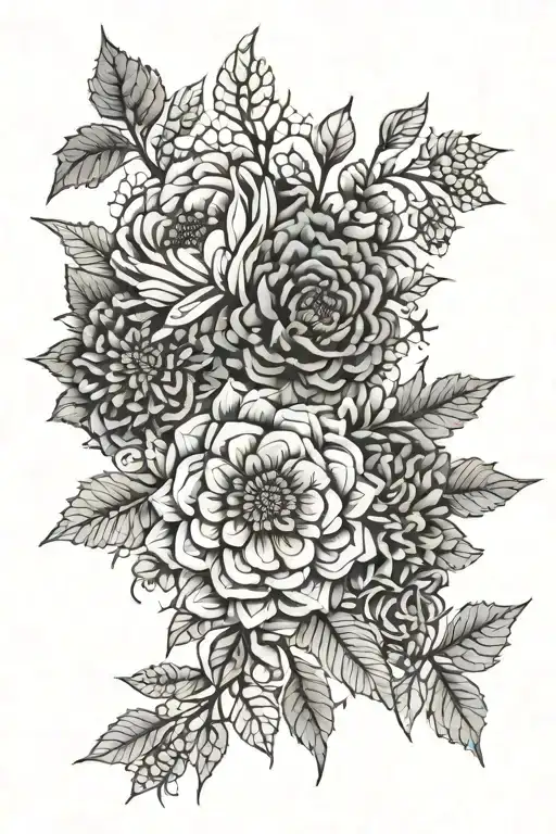 Black Marigold Bouquet