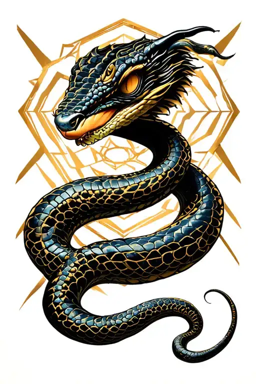 Gold Psychedelic Cobra