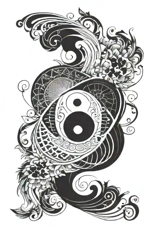 Yin And Yang Symbol Formed