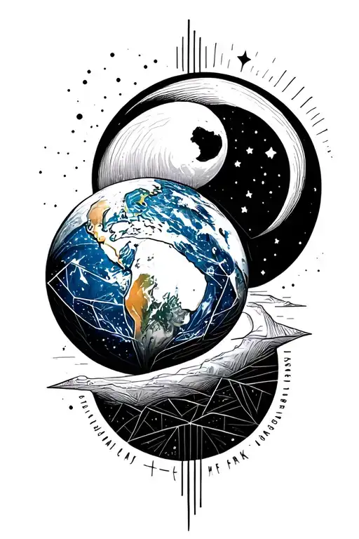 Earth And A Full Moon With To The Phrase I'll Go To The Moon And Back For My Family