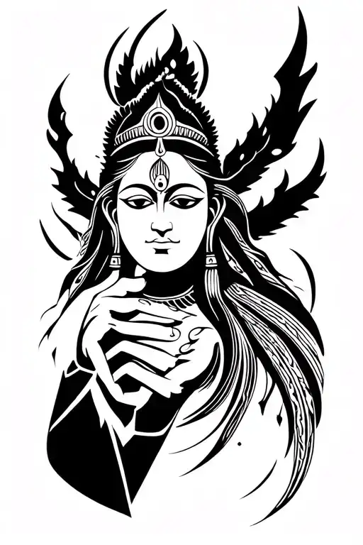 Shiva Holding Hand